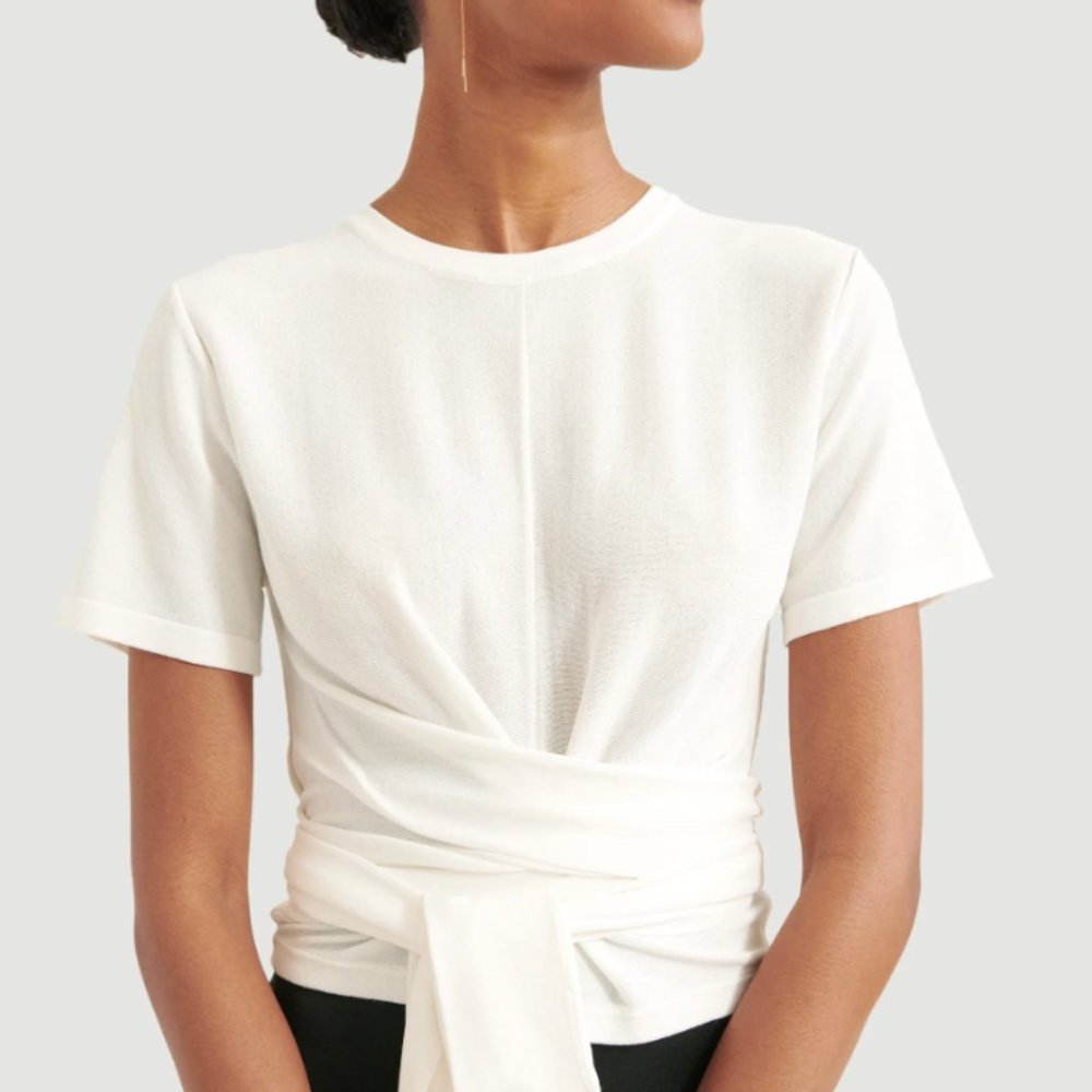 Modern Citizen Jude Cropped Wrap Blouse